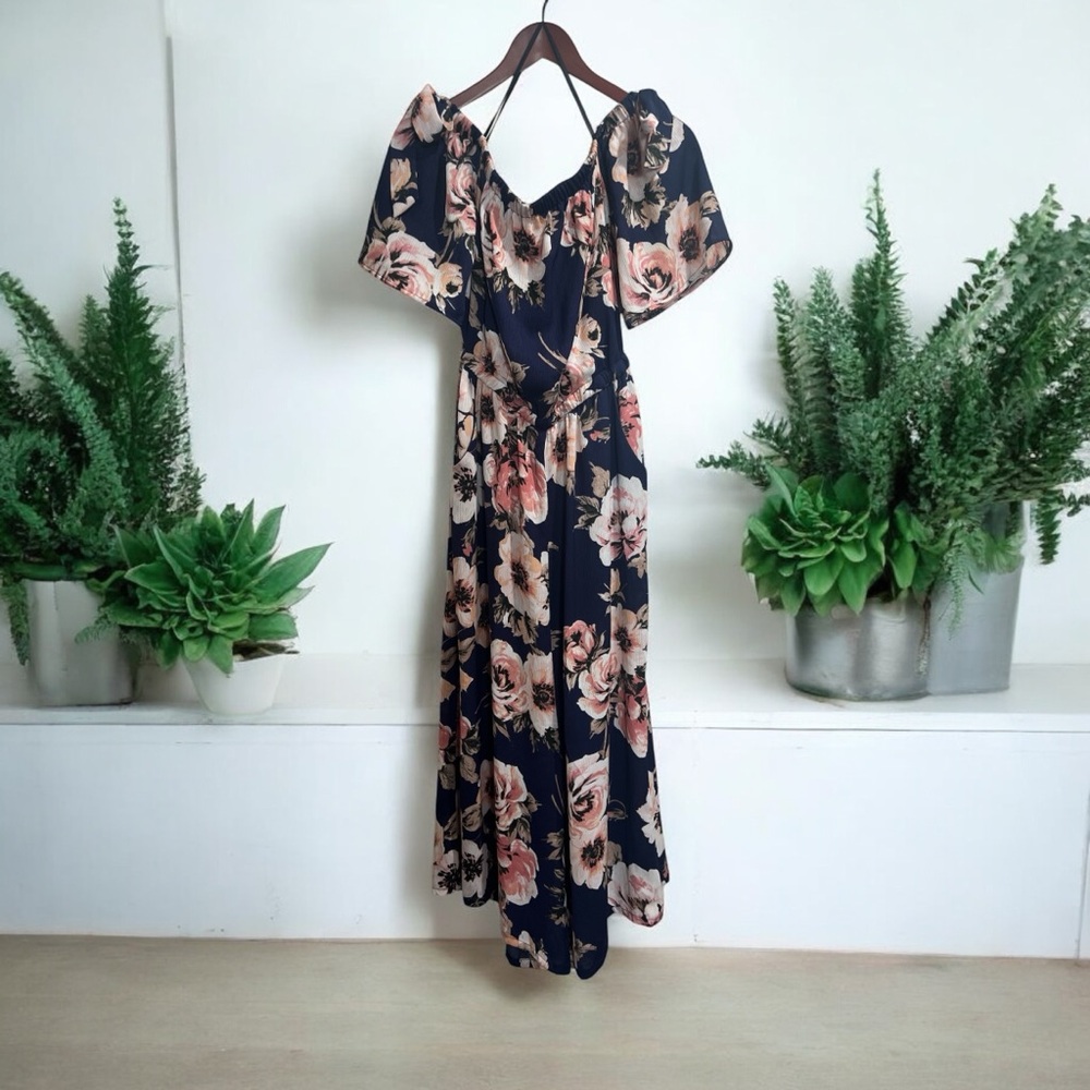 Elegant Floral Off-Shoulder Jumpsuit